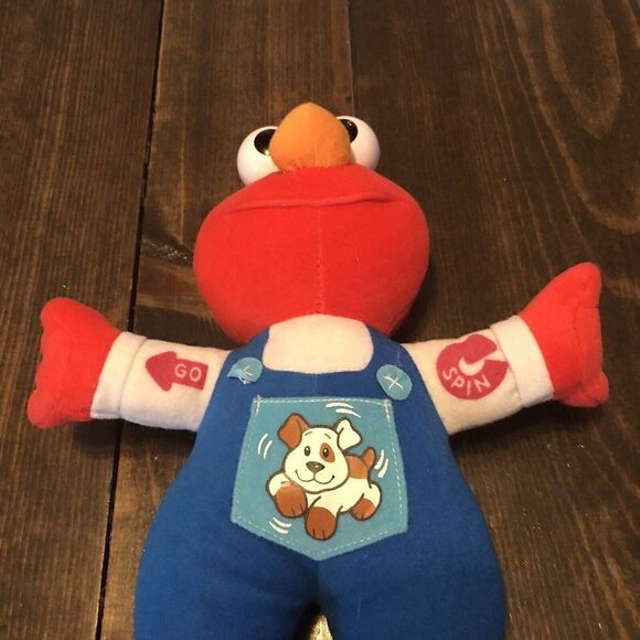 Tyco Talking Elmo Puppy Dog Overalls 11" Plush Doll 1997 vtg elmo only no dog - Picture 2 of 5